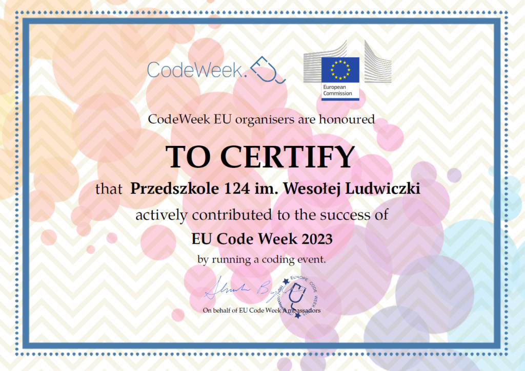 Certyfikat EU Code Week 2023
